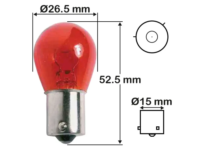 Ampoule poirette bau 15S boîte de 10