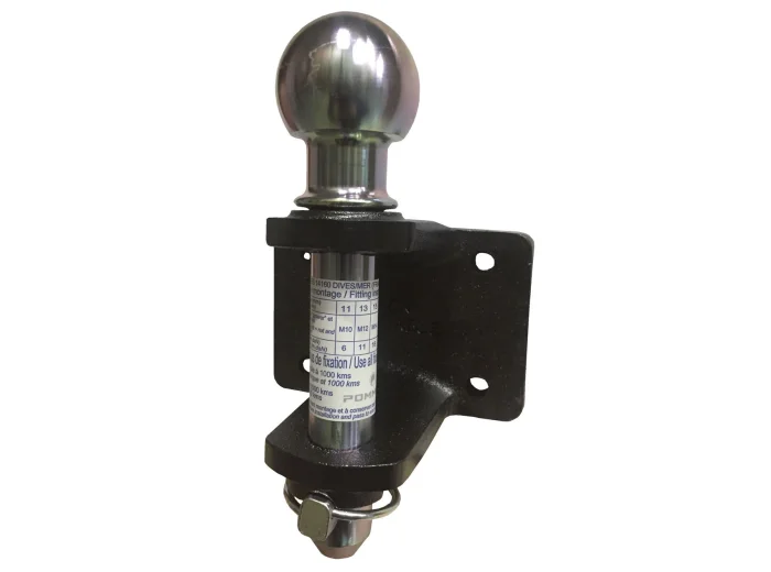 Chape mixte d'attelage 4 trous 13mm entraxe 87x44mm 3500 kg