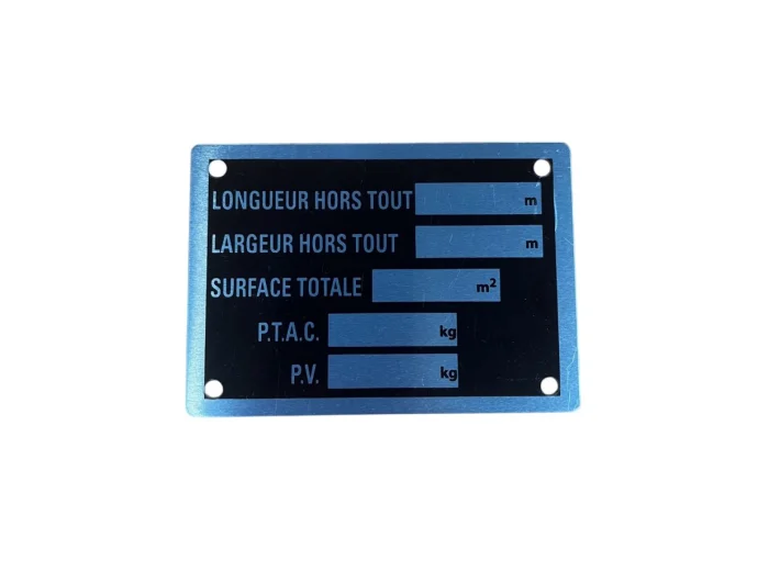Plaque de surface alu