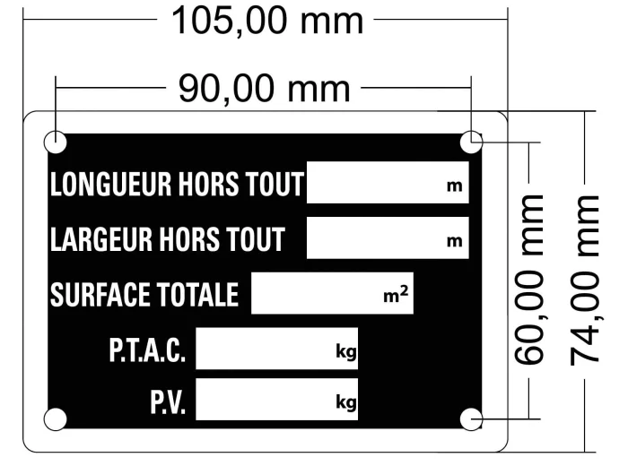 Plaque de surface alu