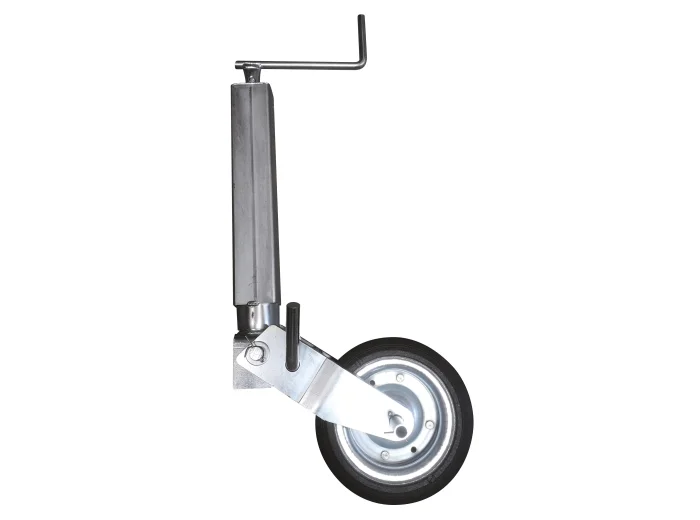 Roue jockey relevage manuel carré 70 mm 900 kg