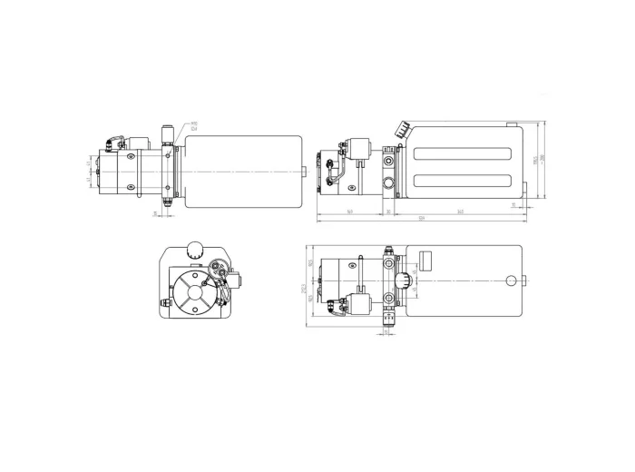 Centrale hydraulique 12V 7.1L chapel