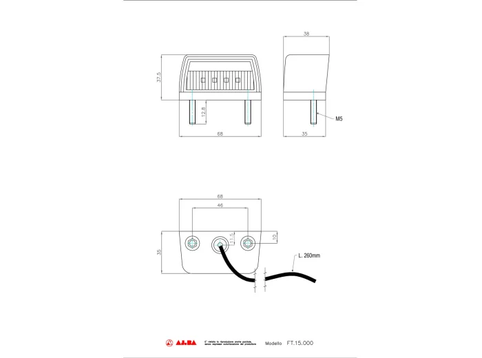 Éclairage plaque LED FT15 ajba