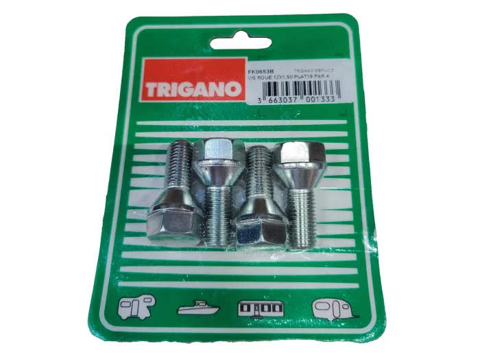 Vis de roue M12x1.5 conique blister X4