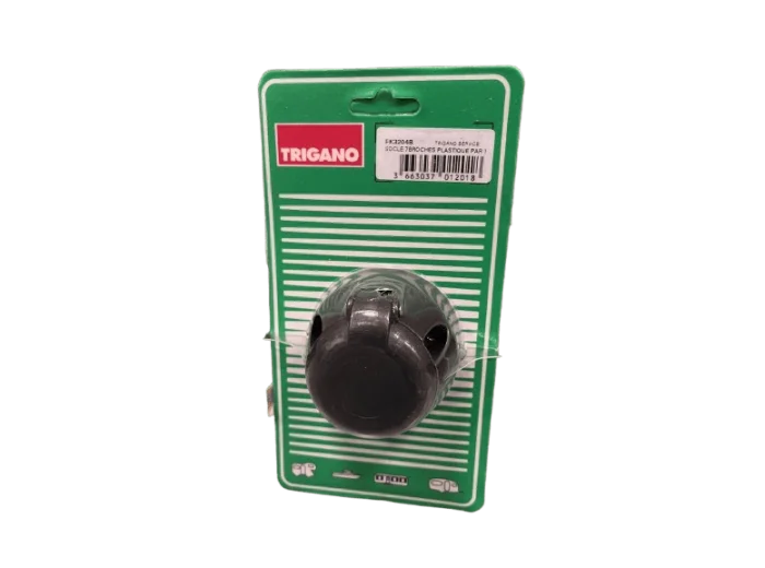 Prise socle femelle 7 broches plastique à vis blister