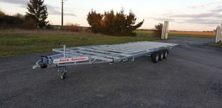 TH 7m80 x 2m44 Plateau 3 essieu x 1350 kg