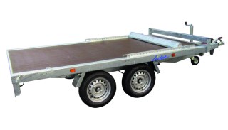 PLATEAU ROUES DESSOUS 306x170 freiné 2 essieux PTAC : 1500 kg