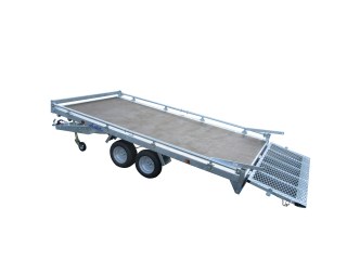 PLATEAU ROUES DESSOUS 355x180 freiné 2 essieux PTAC 2000 kg