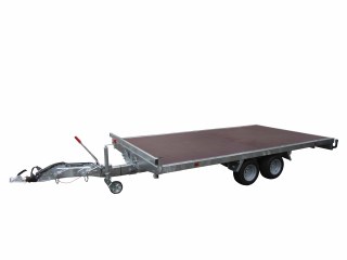 PLATEAU ROUES DESSOUS 406x215 freiné 2 essieux timon réglable optima  PTAC : 2500 kg