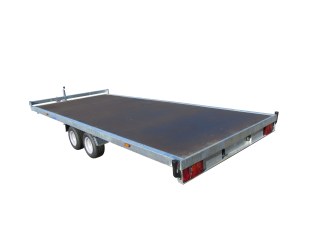 PLATEAU ROUES DESSOUS 506x215 freiné 2 essieux PTAC : 2500 kg
