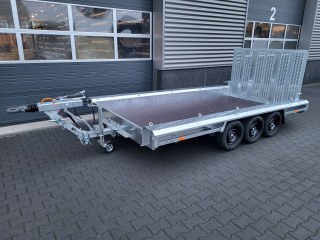 GTM 4m x 1m80 Gooseneck porte engin 3 x essieux 1800 kg