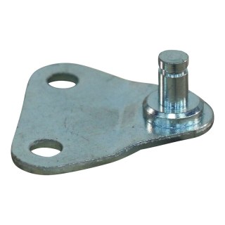 plaque de fixation avec cheville BB01/Z04 inox 316 triangle 28x28x1,5, 2 trous Ø4.3mm sur 18mm. Taraud Ø4x4,5mm