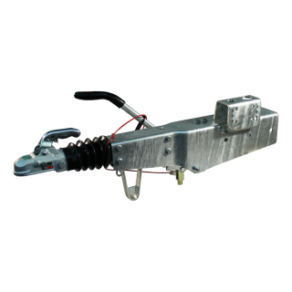 timon à inertie KRV35-A ⧄120 mécanique , tête d'attelage support de roue jockey soudé