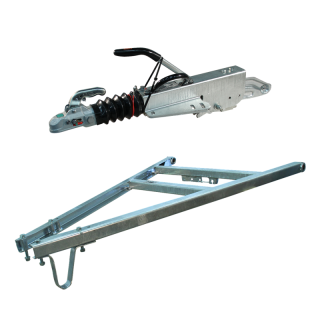 jeu de timon + frein à inertie KLZ35-B KFG35-D pour semi remorques , tête d'attelage