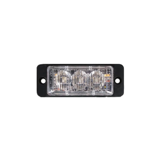 Feu flash LED 3 LED | R65 | ultra flat slimline | orange | 10-30V