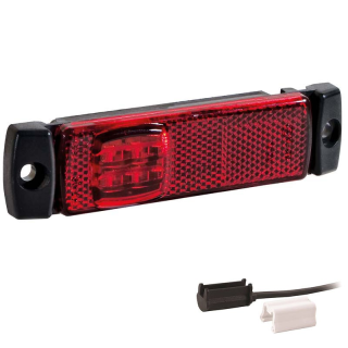 Feu de position LED rouge | 12-24V | 1,5mm. connecteur