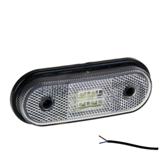 feu de position LED 0.5m câble, extrémité ouverte blanc 50cm 12-24V