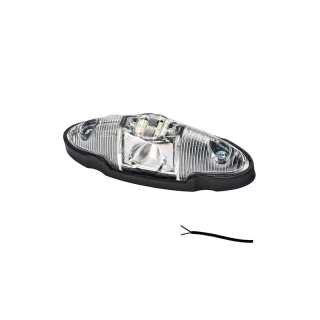 LED feu de position blanc 0.5m kabel 12-24V DC couleur de la lentille transparente