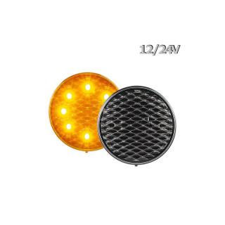 Feu LED clignotant 12/24V cabuchon clair 30cm de cable