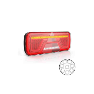 feu arrière LED baïonnette à 8 pôles gauche gauche 12/24V Lavaflow
