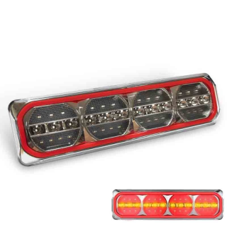 Feu arrière LED néon avec feu clignotant dynamique | 24V
