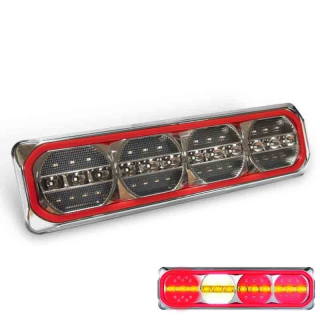 Feu arrière LED néon avec feu clignotant dynamique | 24V