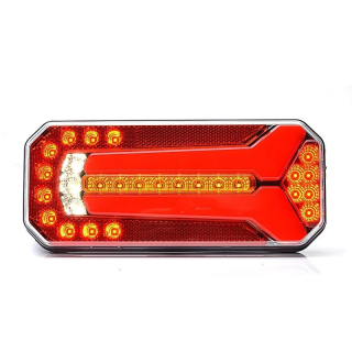 Feu arrière LED universel 24V 200cm cable Montage H+V
