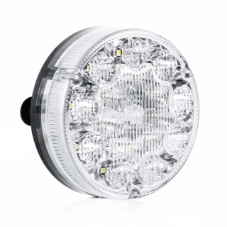 LED feu de recul rond, cabuchon transparent 24V 50cm cable