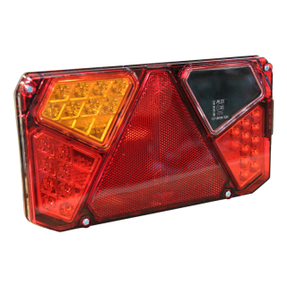 feu arrière LED baïonnette à 7 pôles 915 / W125DL , LED 12V - 24V , gauche 12/24 V