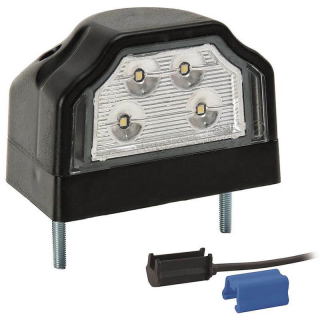 éclairage de plaque LED 12/24V DC câble 200mm, 0,75mm² blanc