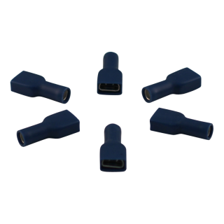 manchon pour prise plate complètement isolé pour le fil 1,5 – 2,5mm2 6,3x0,8,mm bleu