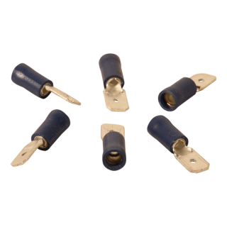 fixation pour prise plate pour le fil 1,5 – 2,5mm2 6,3x0,8,mm bleu
