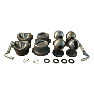 jeu de rotules articulées pour remorque tribenne, 3-faces 15000kg