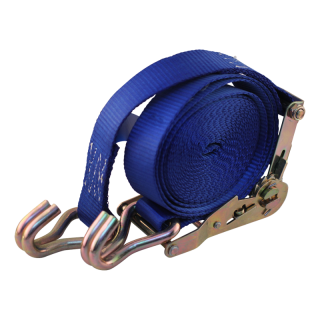 sangle d'arrimage, double, avec cliquet et double point boucle 50mm 9000mm polyester