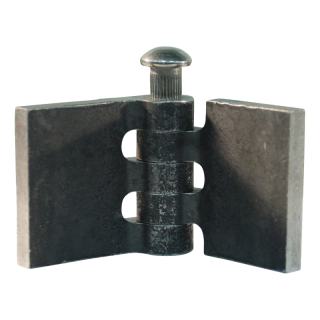 porte charnière droit avec goupille d'inox 40 x 40mm lame de charnière brut démontable
