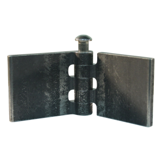 porte charnière droit avec goupille d'inox 50 x 60mm lame de charnière brut démontable