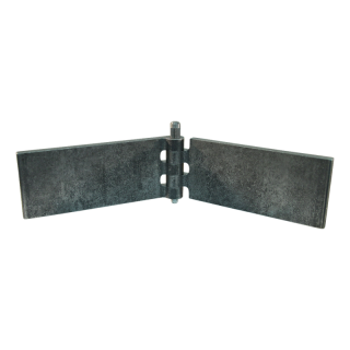 porte charnière droit avec goupille et avec graisseur 50 x 120mm lame de charnière brut démontable