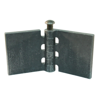 porte charnière droit avec goupille d'acier 60 x 60mm lame de charnière brut démontable