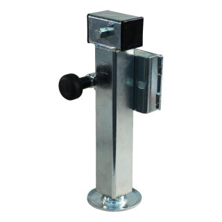 Pied béquille basculante SF60-D42-avec clé de hexagone 19mm et adaptateur ⧄60mm 1300kg zingué 240mm 415mm