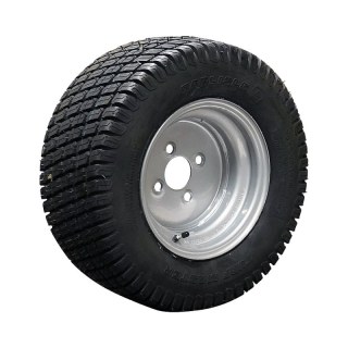 pneu + roue 20x8.00-10 (200/65-10) 6.00x10H2 ET-4 60/100/4 métal Turf Master gris argent