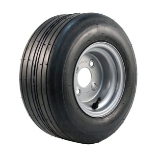 pneu + roue 18x8.50-8 7.00Bx8H2 ET-2 60/100/4 métal V-3503 gris argent
