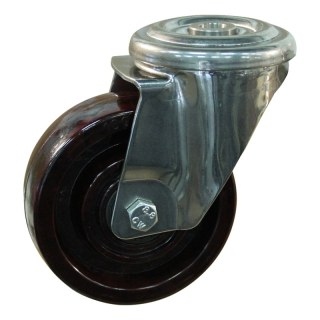 roulette pivotante 100mm trou pour boulon roulement à billes