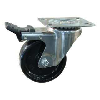 roulette pivotante avec frein 100mm serie 35 ᠆ 29 montage de la plaque palier lisse
