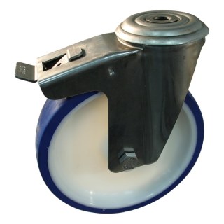 roulette pivotante avec frein 200mm série 27 ᠆ 30 trou pour boulon palier lisse