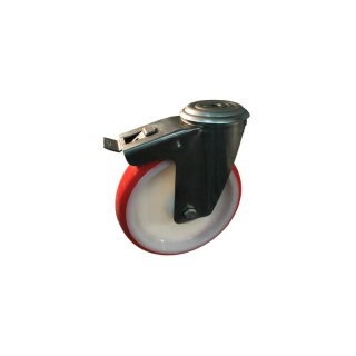 roulette pivotante avec frein 200mm série 27 ᠆ 30 trou pour boulon Roulement à billes en inox