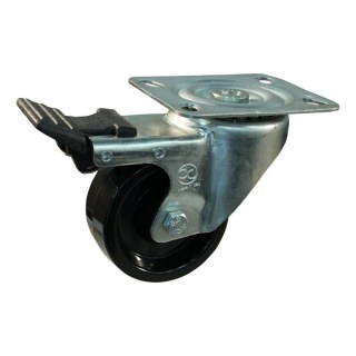 roulette pivotante avec frein 100mm serie 35 ᠆ 09 montage de la plaque palier lisse
