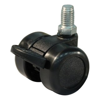 roulette pivotante avec frein 36mm série 65-73 draadstift M10 palier lisse