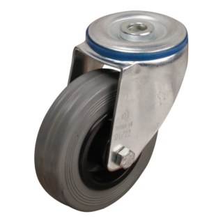 roulette pivotante 100mm serie 11 ᠆ 15 trou pour boulon palier lisse