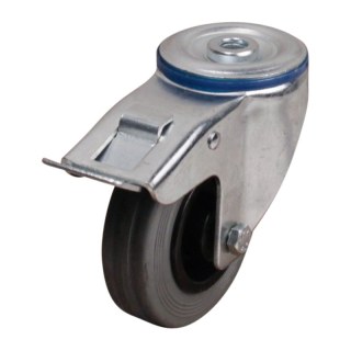 roulette pivotante avec frein 100mm série 11 ᠆ 15 trou pour boulon roulement à rouleaux