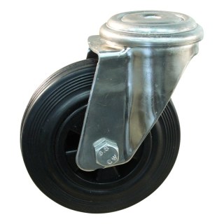 roulette pivotante 100mm série 01 ᠆ 31 trou pour boulon roulement à aiguilles éxécution inox